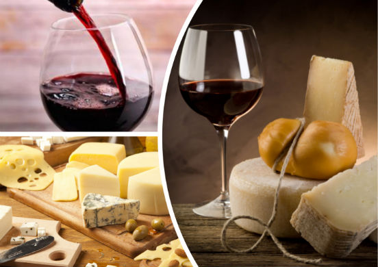 Польза красного вина и сыра