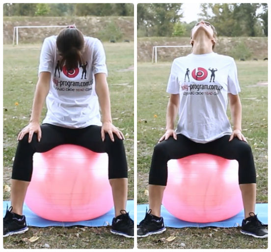 Упражнения на фитболе для спины - укрепляем мышцы и избавляемся от болей в позвоночнике