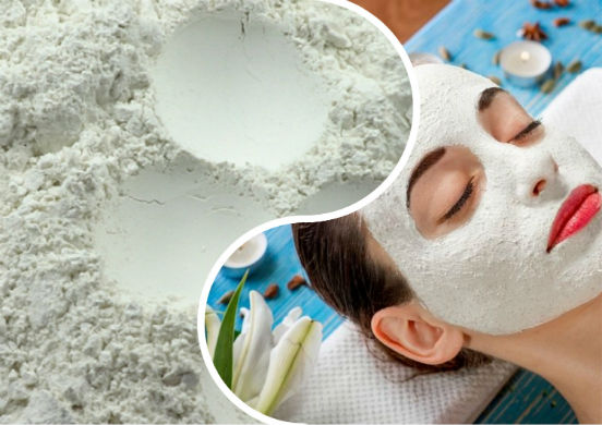 маска для увядающей кожи лица с белой глиной